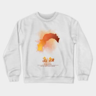 Kochi Watercolor Map Crewneck Sweatshirt